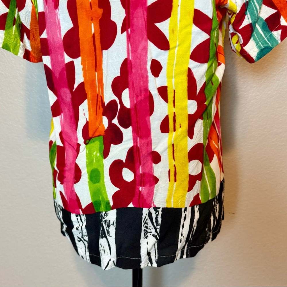Jams World Valerian Print Button Up Top Multicolor Size Small - Picture 10 of 16